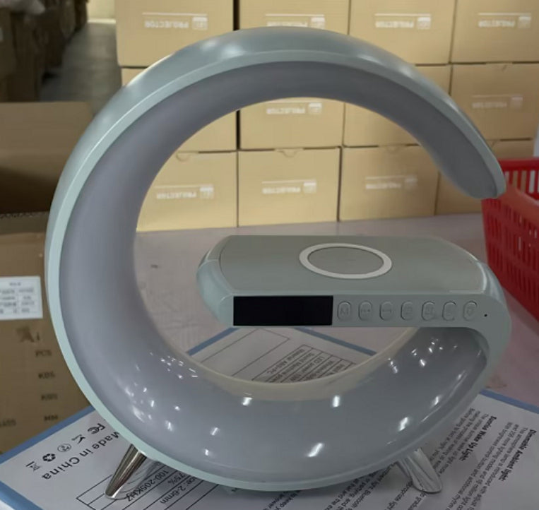 New Intelligent  LED Lamp Bluetooth Speake Wireless Charger By Olisiva.